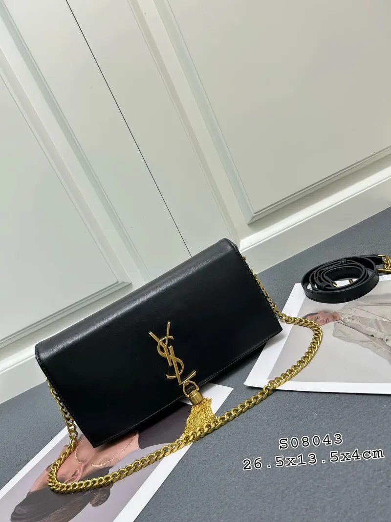 Alternative view of YSL Black Leather Shoulder Bag S08043