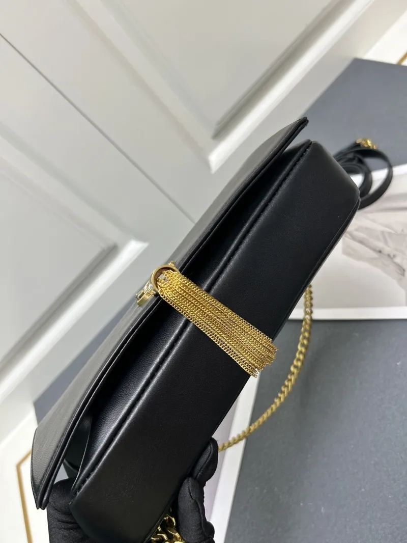 YSL Black Leather Shoulder Bag S08043 - Image 7