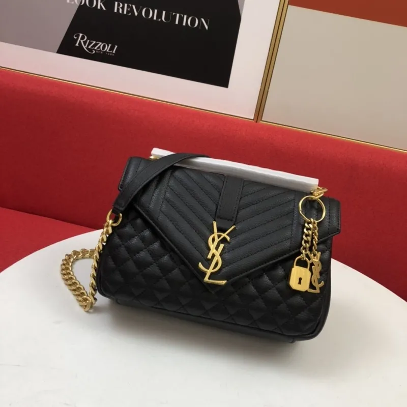 Alternative view of YSL Black Quilted Top Handle Bag 761