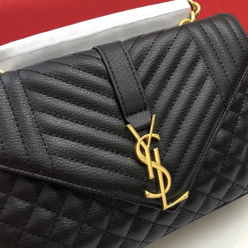 YSL Black Quilted Top Handle Bag 761 - Image 4