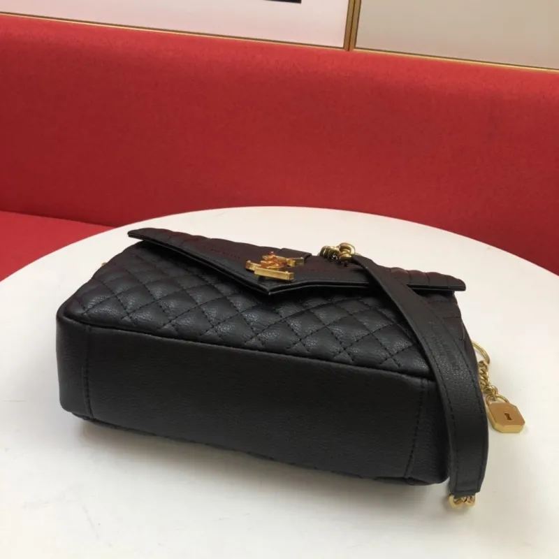 YSL Black Quilted Top Handle Bag 761 - Image 7