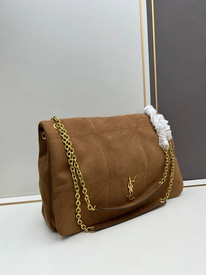 Alternative view of YSL Brown Suede Top Handle Shoulder Bag 774
