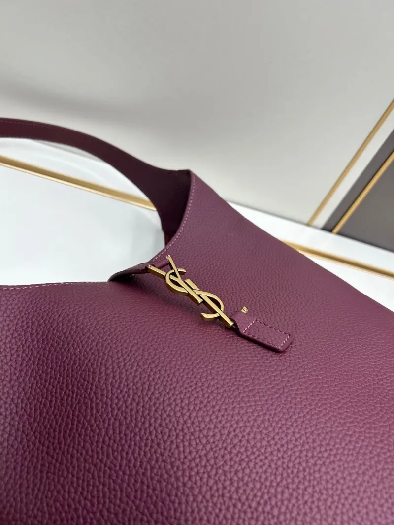 YSL Burgundy Leather Hobo Bag 777 - Image 5