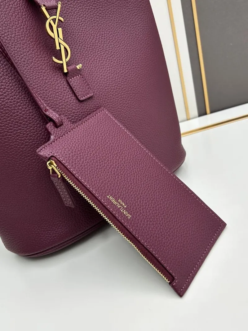 YSL Burgundy Leather Hobo Bag 777 - Image 6
