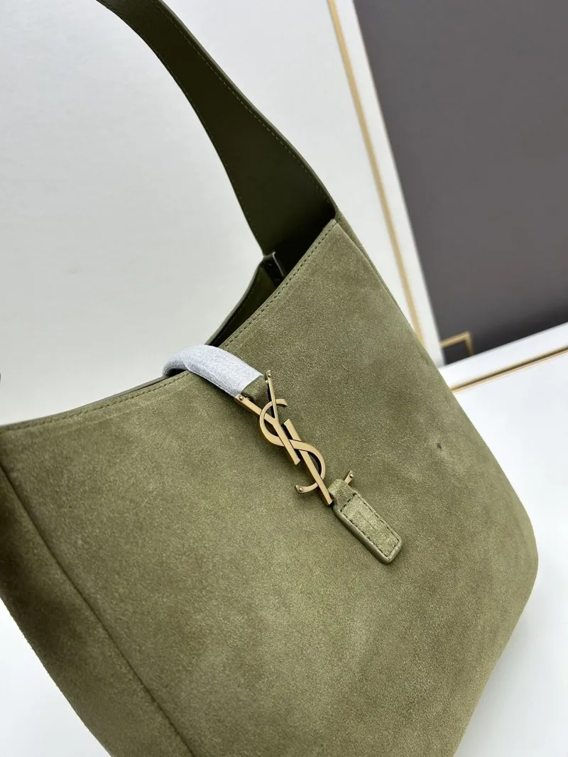 YSL Olive Green Top Handle Bag 780 - Image 4
