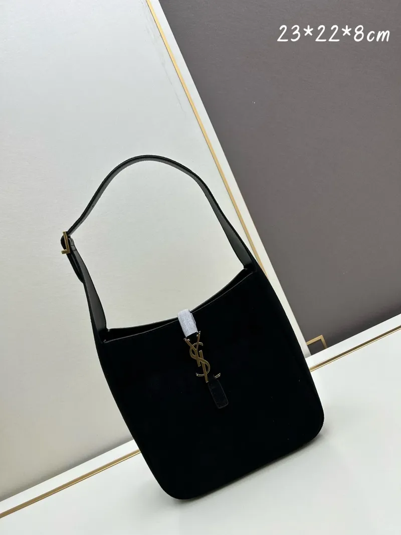 YSL Black Suede Hobo Bag 781