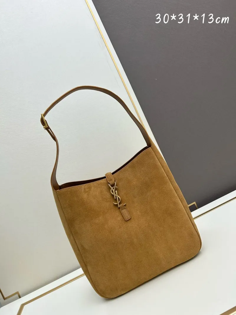 YSL Tan Suede Hobo Bag 782