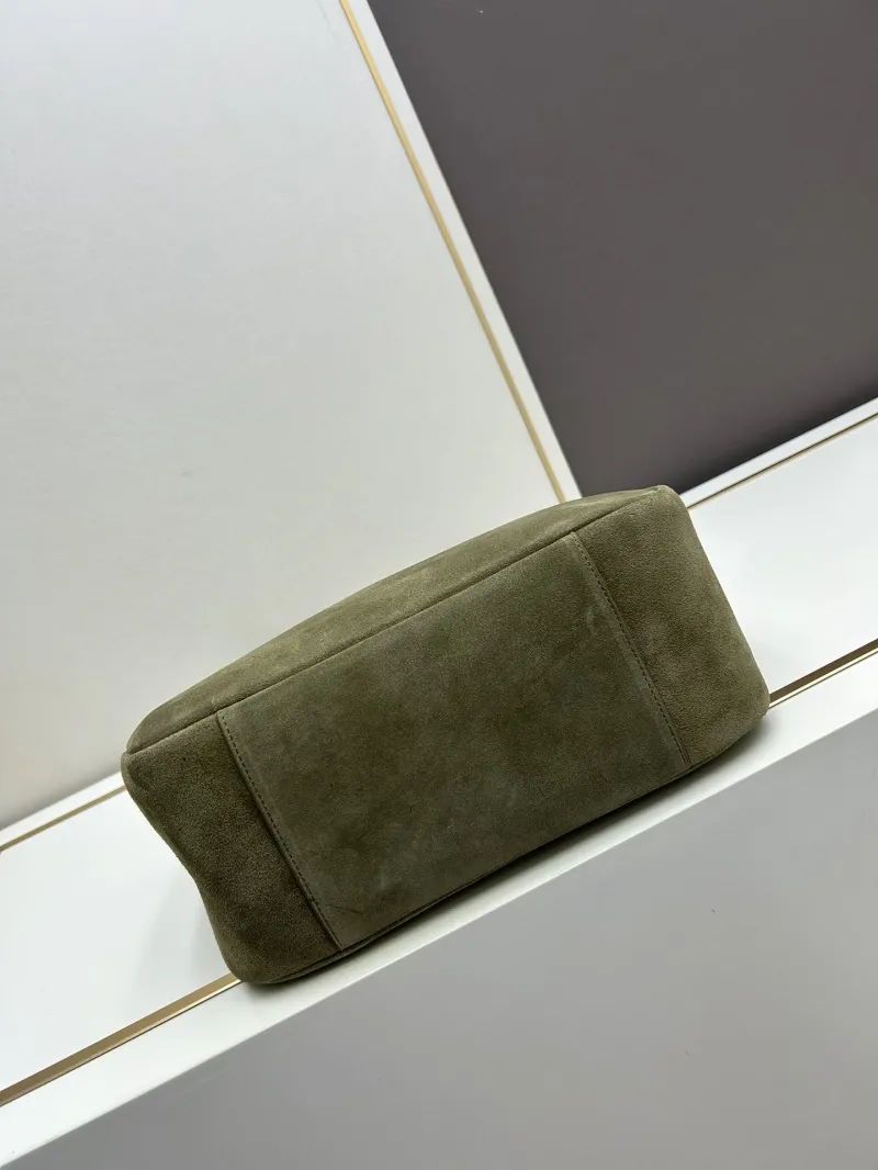 YSL Olive Suede Hobo Bag 783 - Image 6