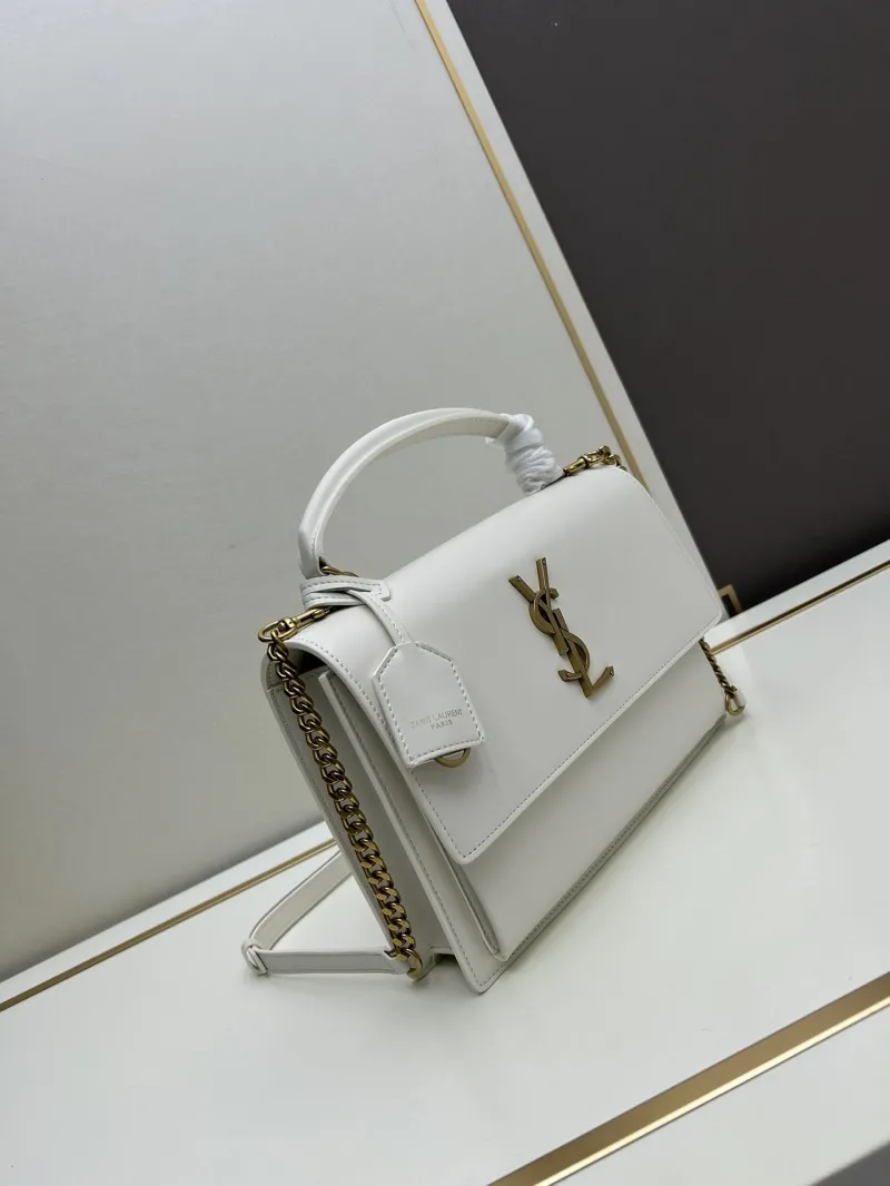 Alternative view of YSL White Top Handle Bag 634723