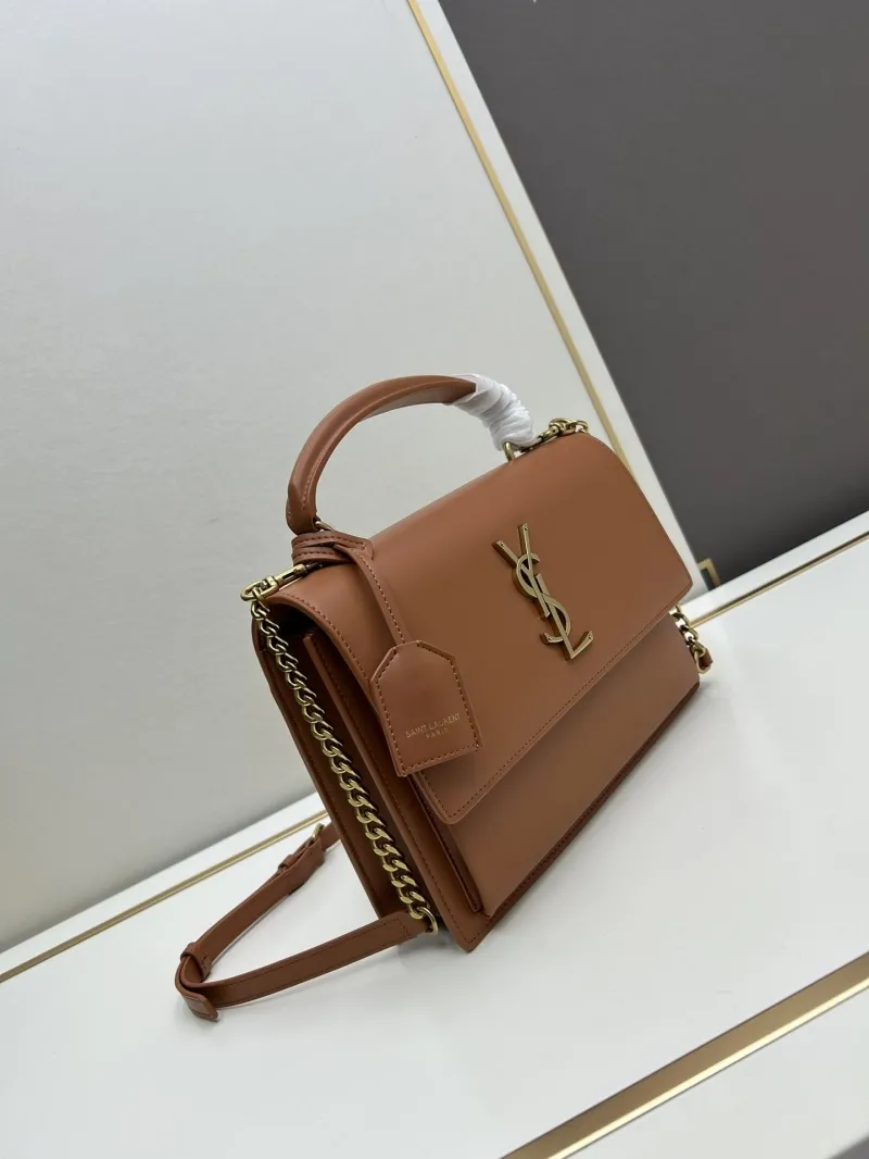 Alternative view of YSL Brown Top Handle Shoulder Bag 634723