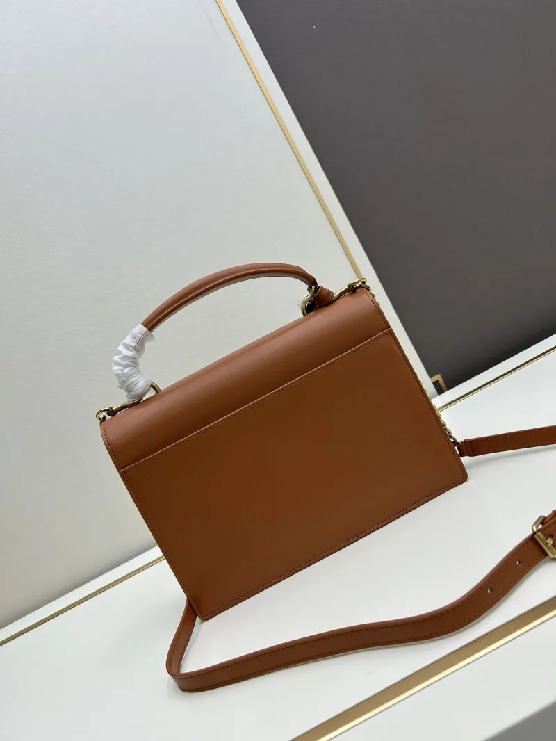 YSL Brown Top Handle Shoulder Bag 634723 - Image 3