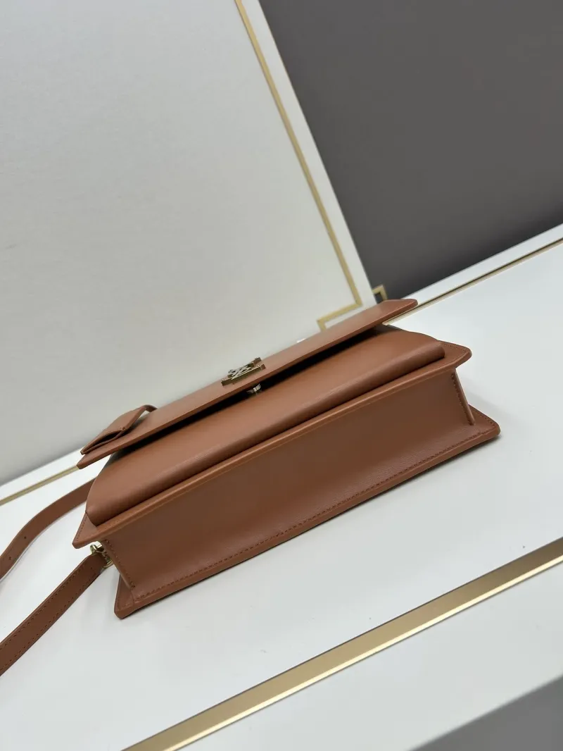 YSL Brown Top Handle Shoulder Bag 634723 - Image 5