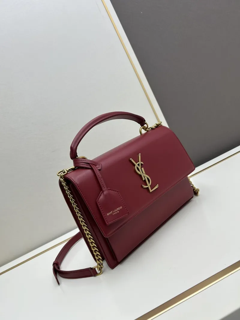 Alternative view of YSL Burgundy Top Handle Shoulder Bag 634723