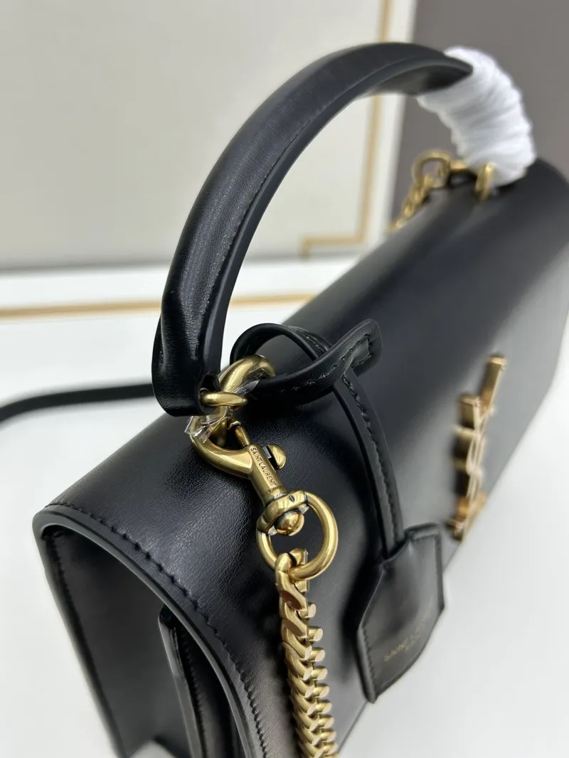 YSL Black Top Handle Bag 634723 - Image 6