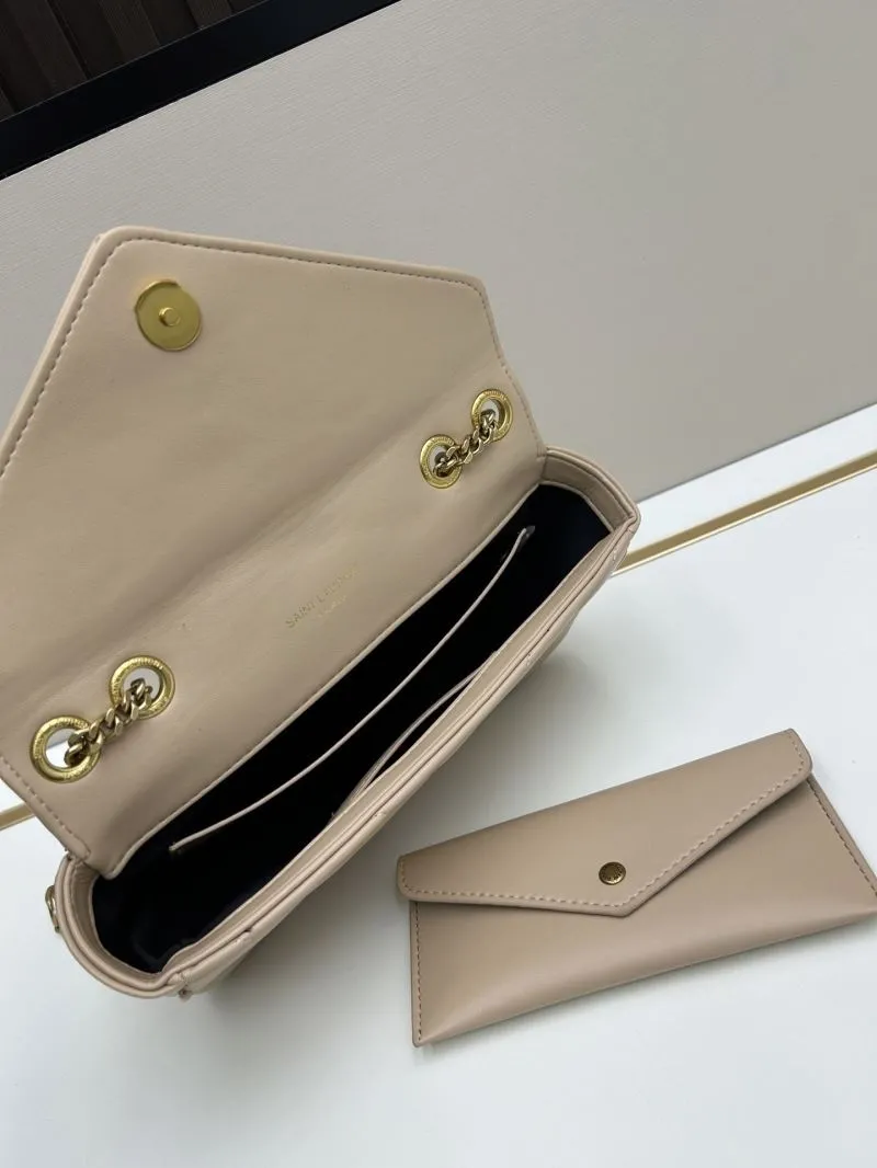 YSL Beige Quilted Chain Shoulder Bag 6146 - Image 6