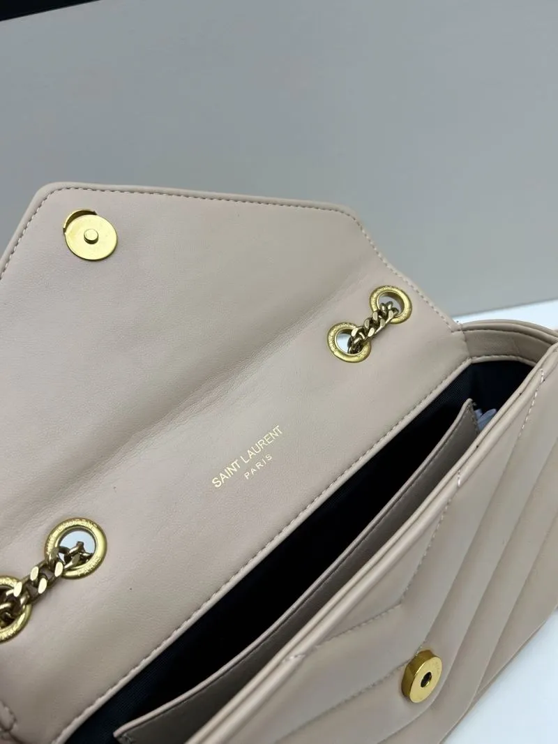 YSL Beige Quilted Chain Shoulder Bag 6146 - Image 7