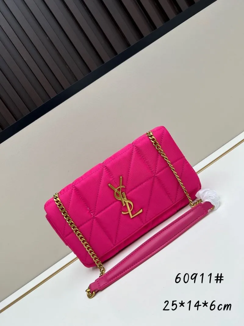YSL Fuchsia Quilted Shoulder Bag 60911