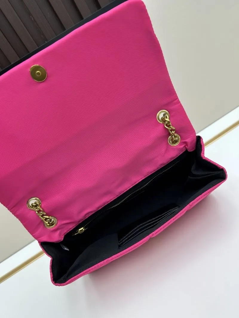 YSL Fuchsia Quilted Shoulder Bag 60911 - Image 7
