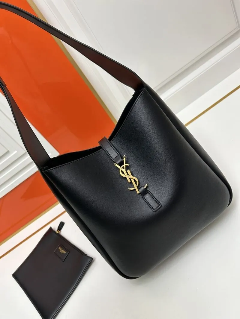 YSL Black Hobo Shoulder Bag 802 - Image 4