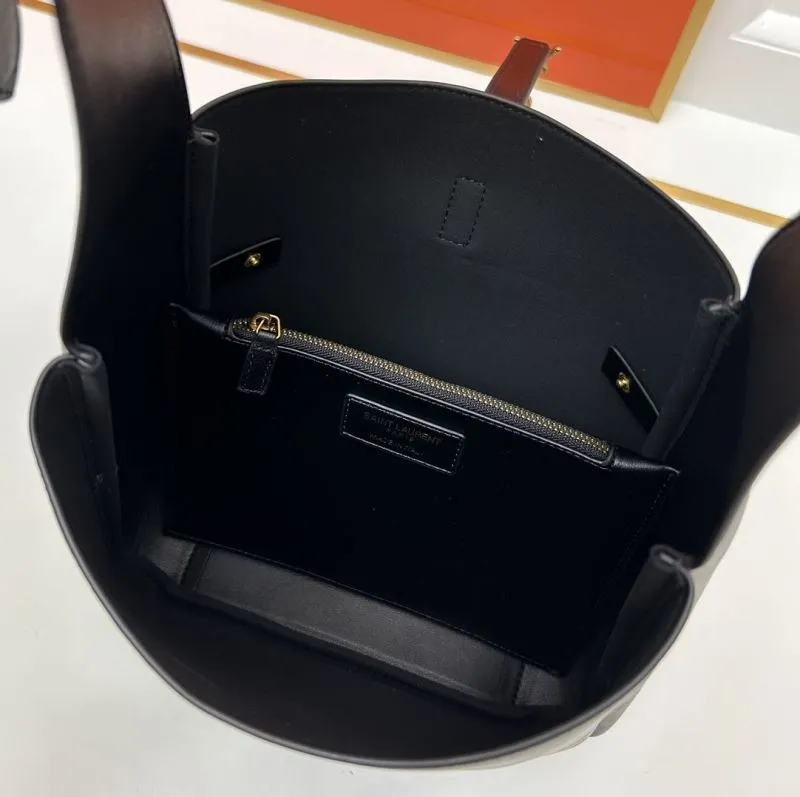 YSL Black Hobo Shoulder Bag 802 - Image 9