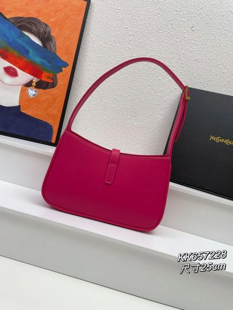 YSL Hot Pink Hobo Bag KK657228 Size 25cm - Image 3