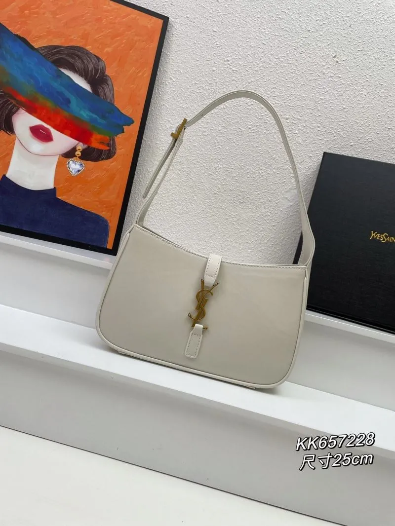 YSL Off-White Hobo Bag KK657228 Size 25cm