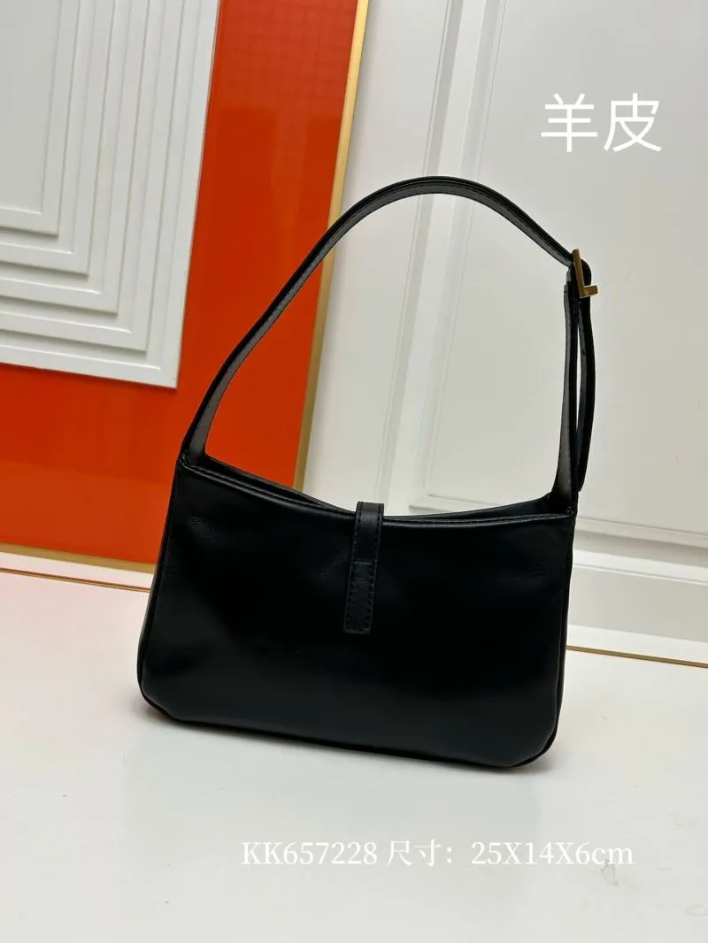 Alternative view of YSL Black Sheepskin Top Handle Handbag KK657228