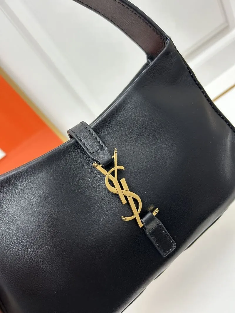YSL Black Sheepskin Top Handle Handbag KK657228 - Image 4