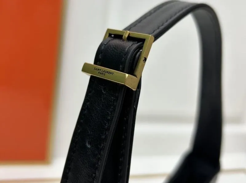 YSL Black Sheepskin Top Handle Handbag KK657228 - Image 5