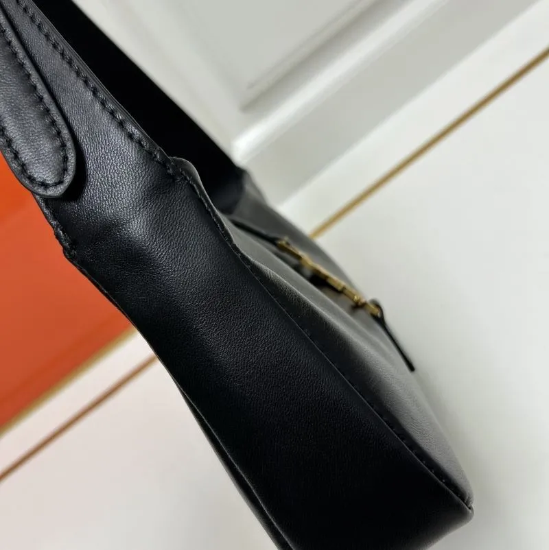 YSL Black Sheepskin Top Handle Handbag KK657228 - Image 6