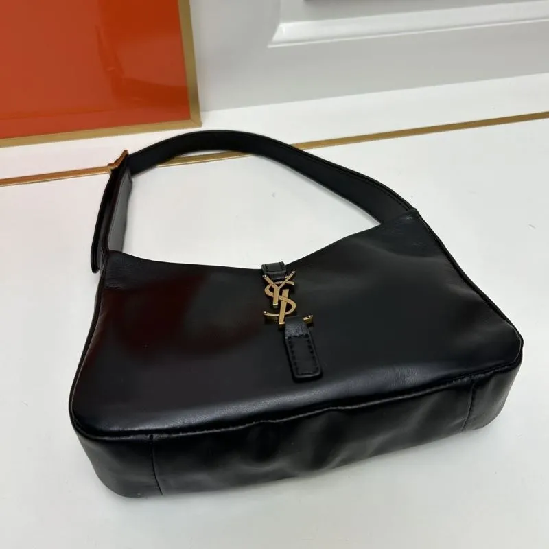 YSL Black Sheepskin Top Handle Handbag KK657228 - Image 7