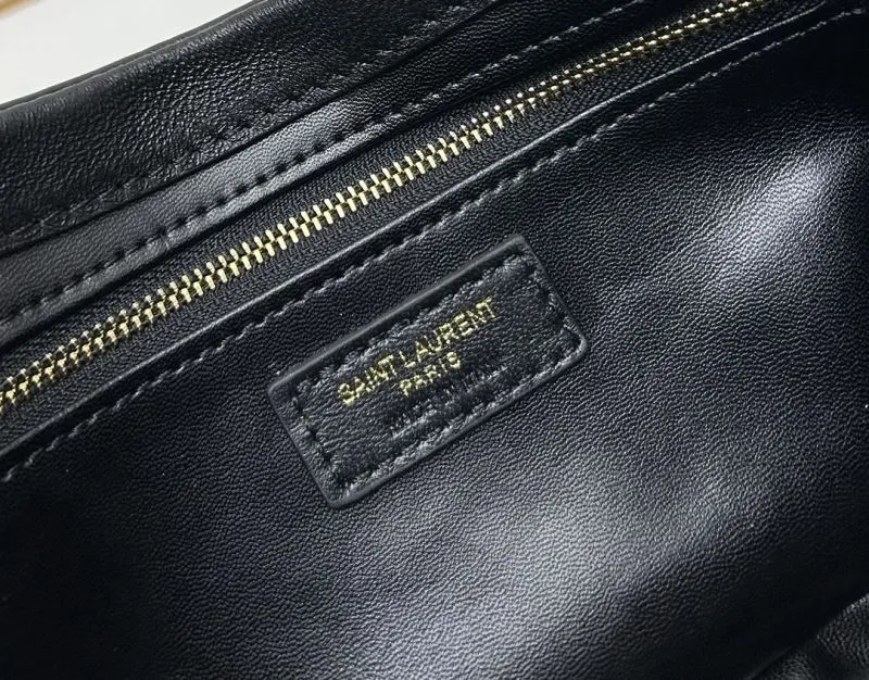 YSL Black Sheepskin Top Handle Handbag KK657228 - Image 9