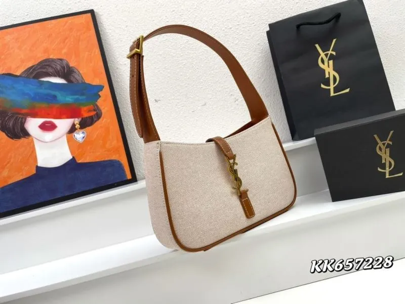 Alternative view of YSL Beige Brown Hobo Shoulder Bag KK657228