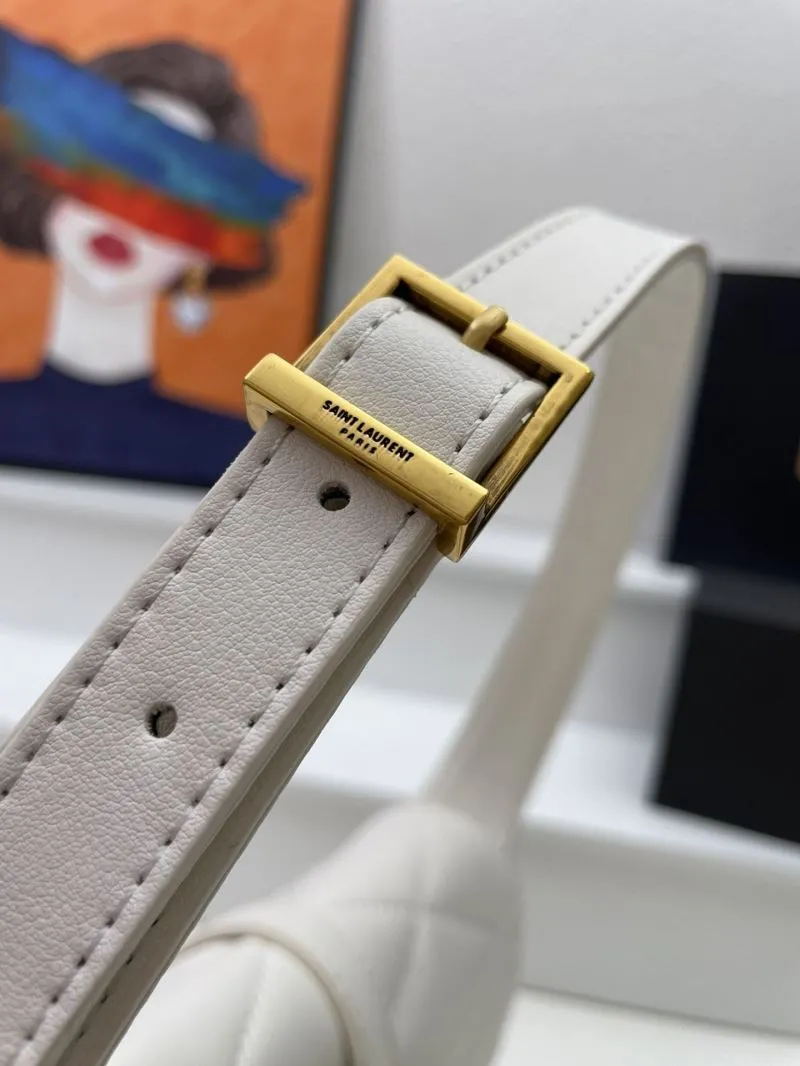 YSL White Quilted Top Handle Bag KK698567 - Image 4