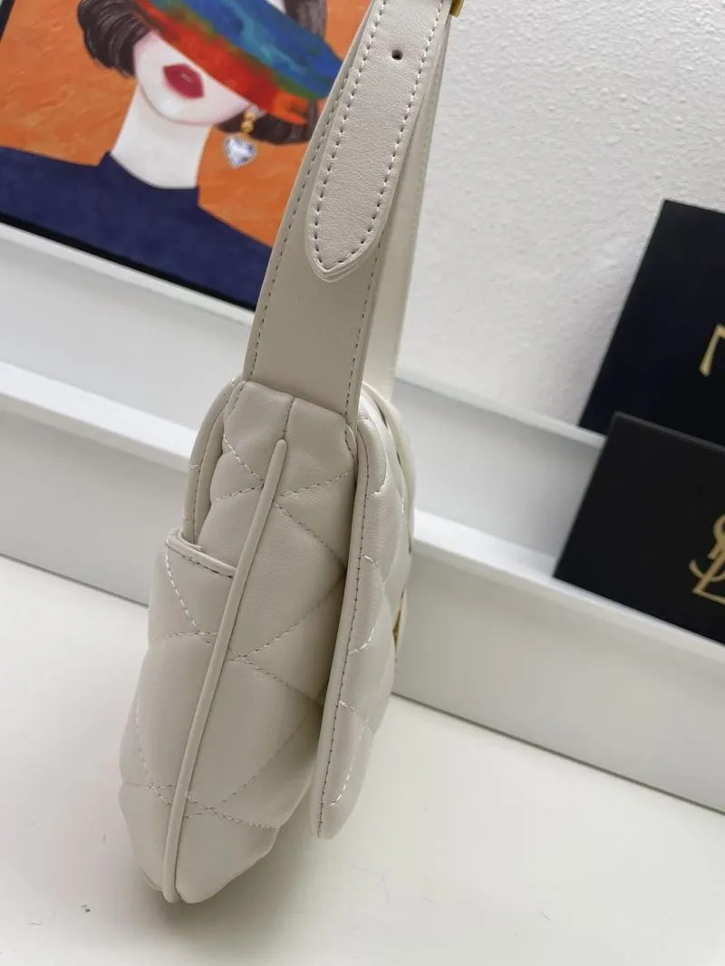 YSL White Quilted Top Handle Bag KK698567 - Image 6