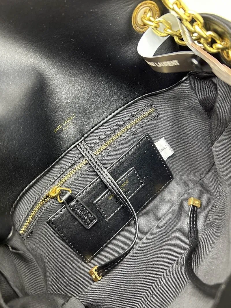 YSL Black Leather Chain Shoulder Bag 8805 - Image 8