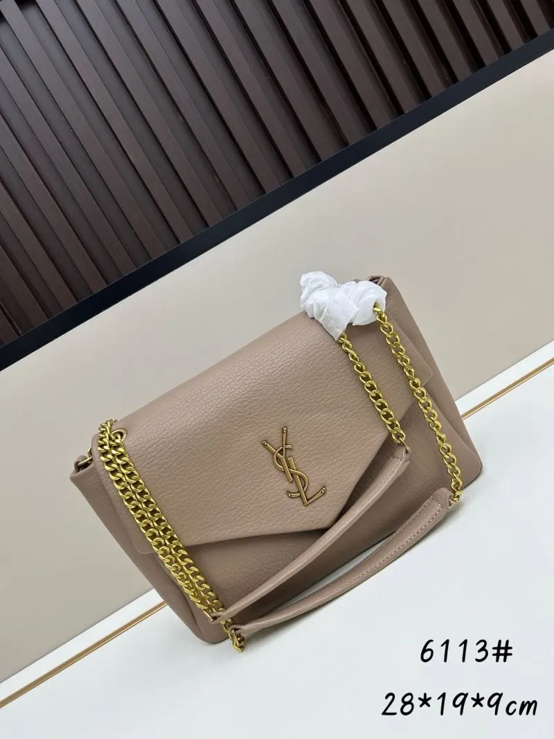 YSL Beige Top Handle Chain Shoulder Bag 6113