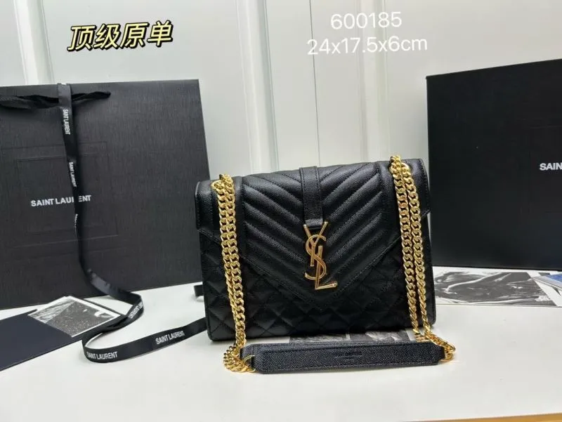 YSL Black Chain Shoulder Bag 600185