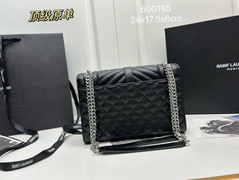 Alternative view of YSL Black Quilted Chain Shoulder Bag 600185