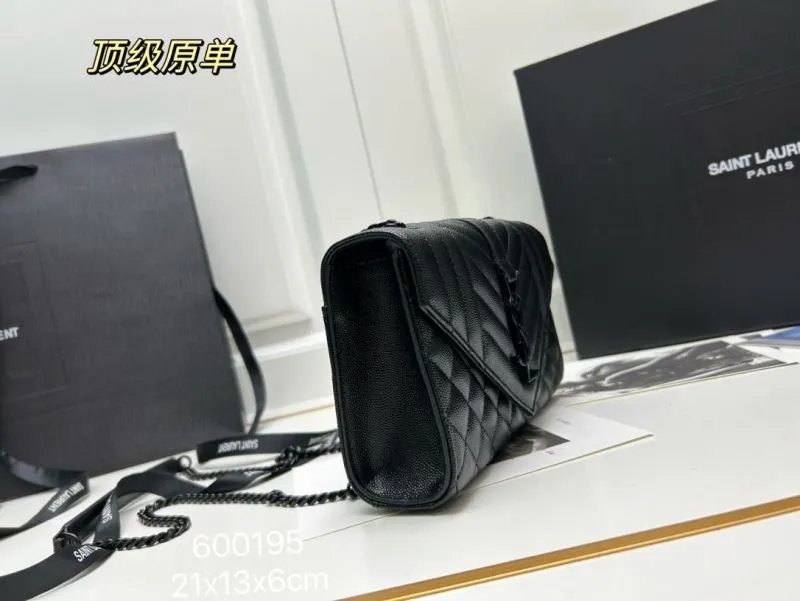 Alternative view of YSL Black Quilted Crossbody Bag 600195