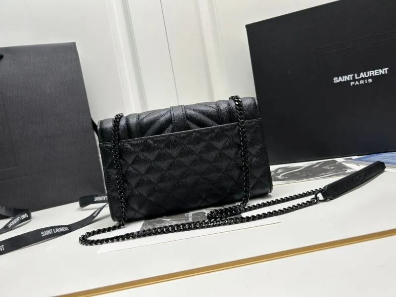YSL Black Quilted Crossbody Bag 600195 - Image 3