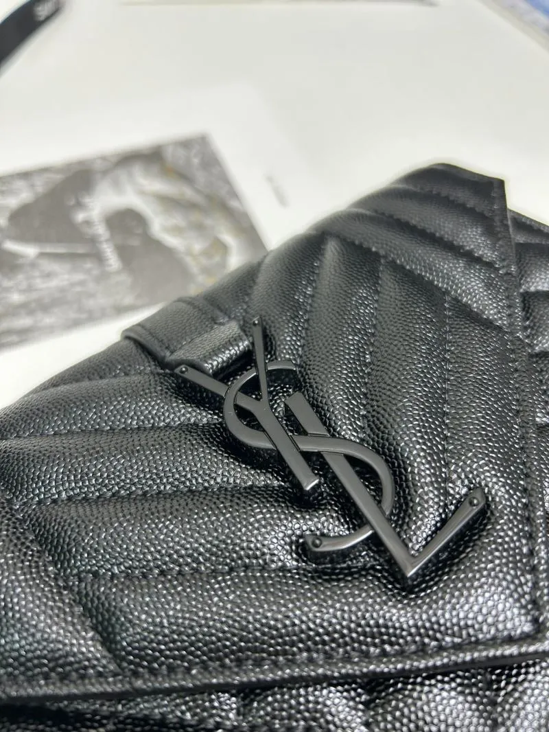 YSL Black Quilted Crossbody Bag 600195 - Image 4