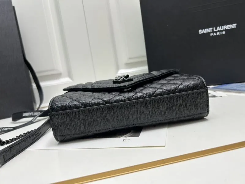 YSL Black Quilted Crossbody Bag 600195 - Image 7