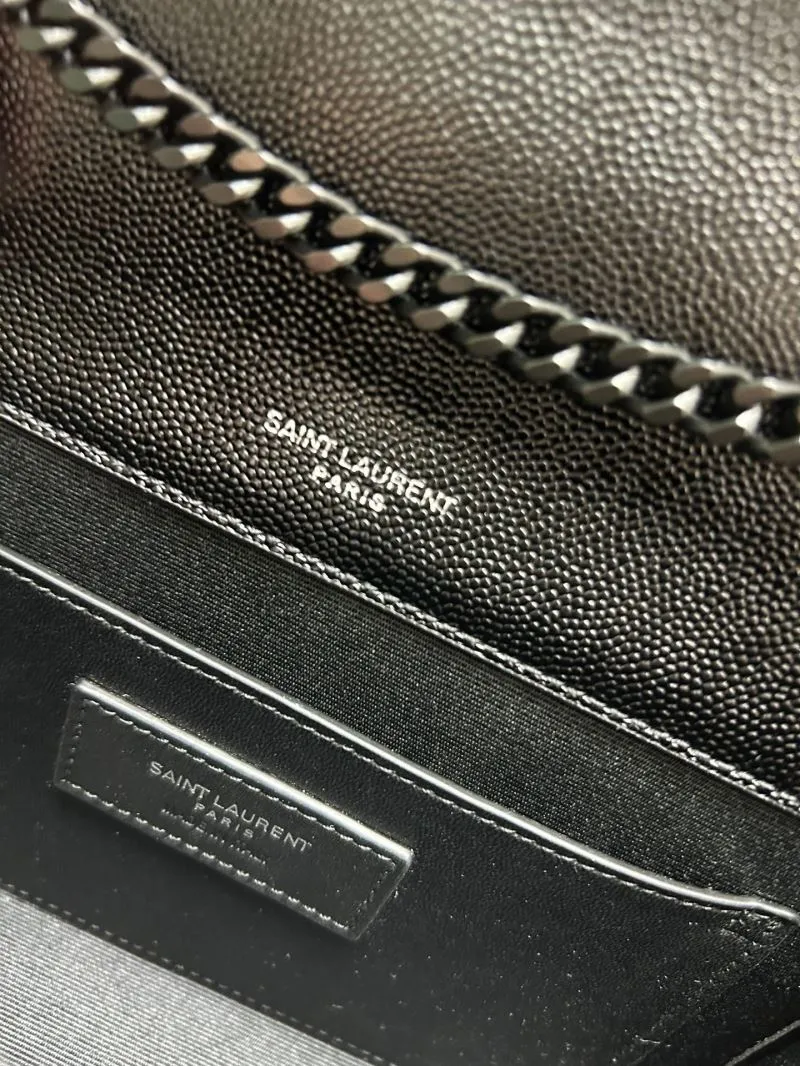 YSL Black Quilted Crossbody Bag 600195 - Image 9