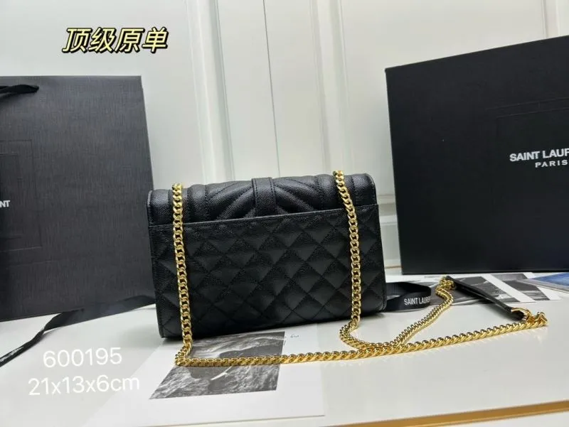 Alternative view of YSL Black Quilted Chain Crossbody Bag 600195