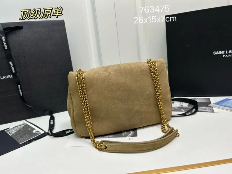 Alternative view of YSL Beige Suede Chain Shoulder Bag 763475