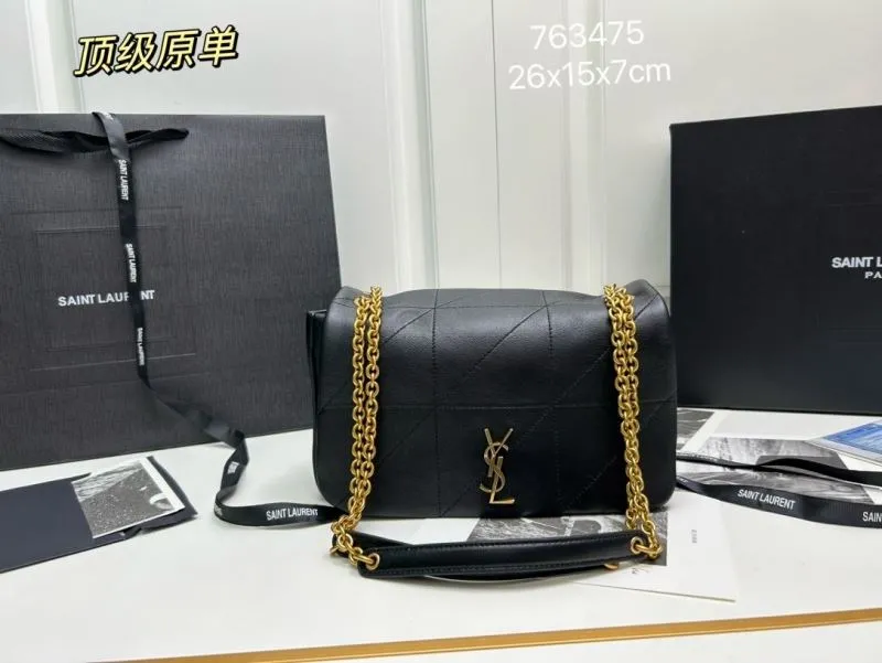 YSL Black Chain Shoulder Bag Model 763475