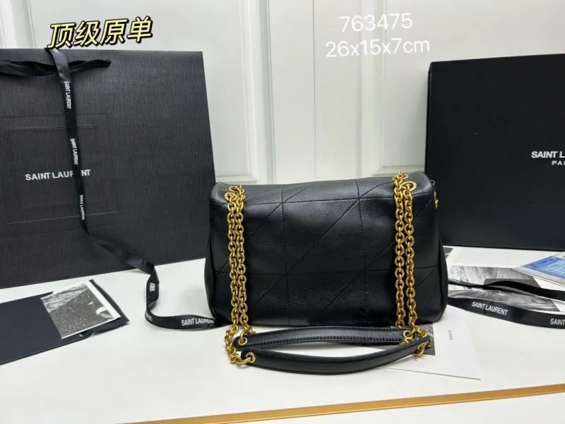 Alternative view of YSL Black Chain Shoulder Bag Model 763475