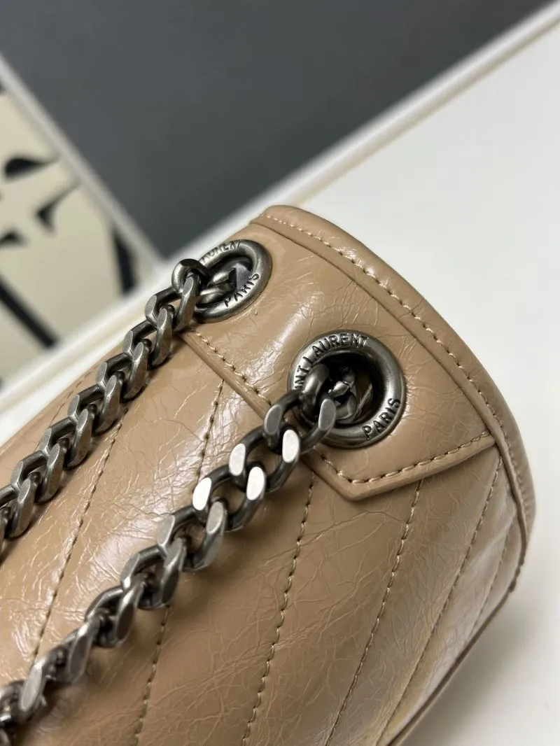 YSL Beige Chain Crossbody Bag S8090 - Image 5