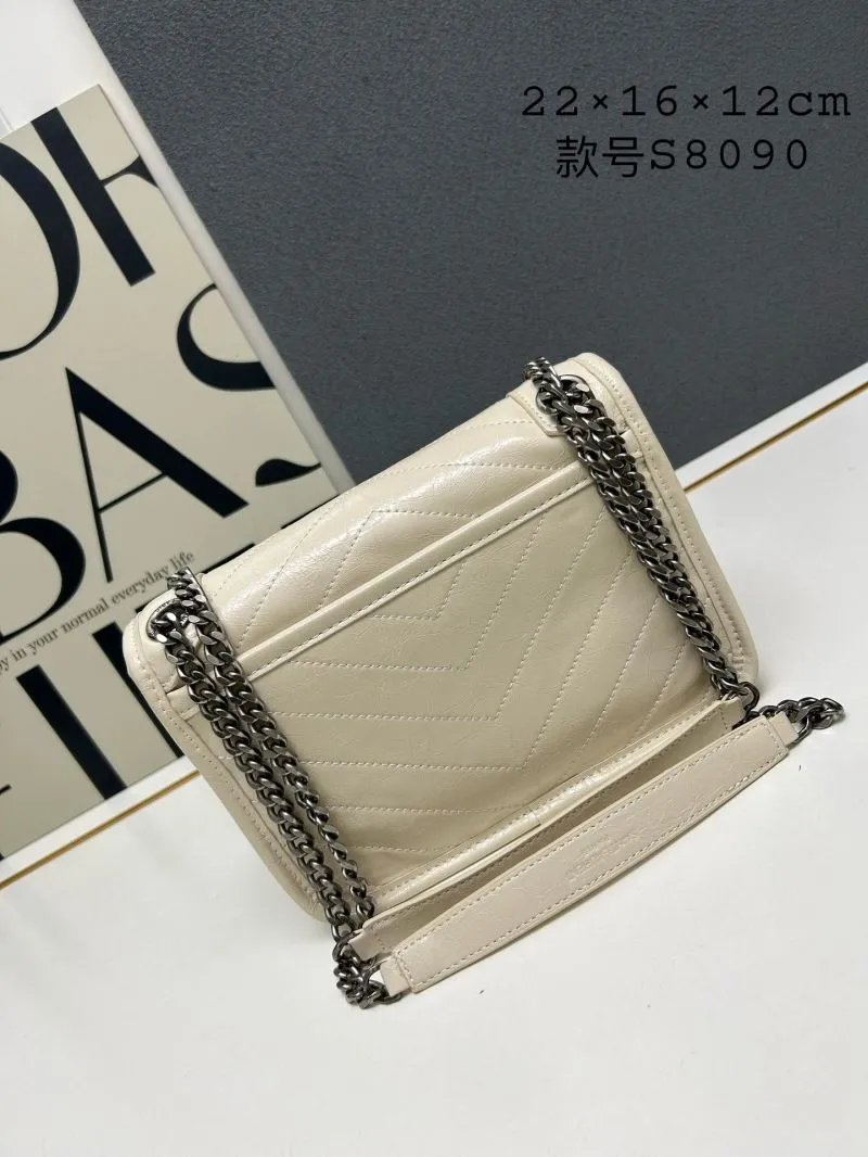Alternative view of YSL Off-White Chain Shoulder Bag S8090